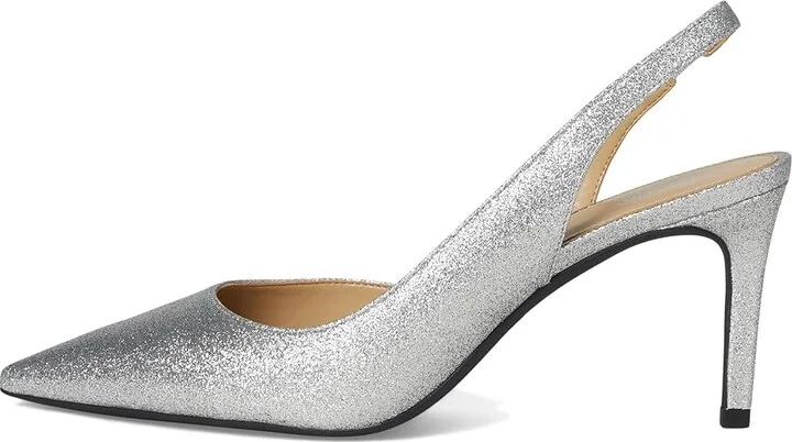 MICHAEL Michael Kors Alina Flex Sling Pump Women's Shoes Silver : 7 M, Leather - Image 6