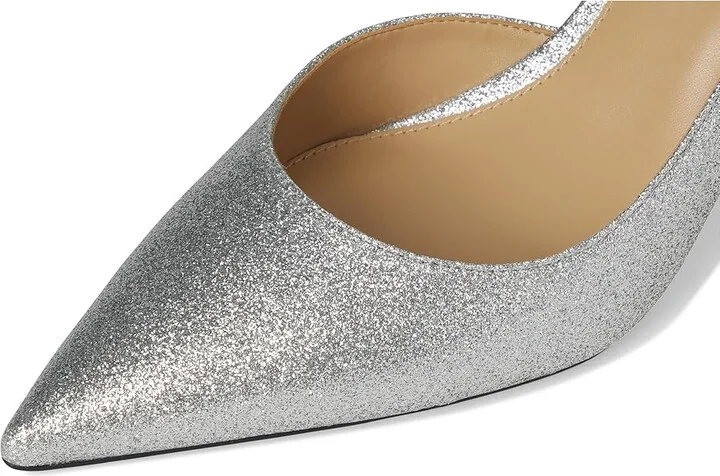 MICHAEL Michael Kors Alina Flex Sling Pump Women's Shoes Silver : 7 M, Leather - Image 7