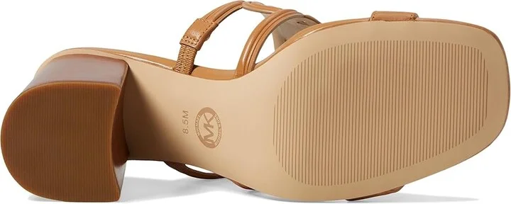 MICHAEL Michael Kors Alma Mid Sandal Women's Sandals Pale Peanut : 7 M, Leather/Rubber - Image 3