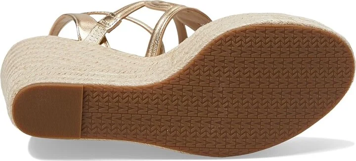 MICHAEL Michael Kors Alma Wedge Espadrille Women's Sandals Pale Gold : 10 M, Jute/Leather/Rubber - Image 3