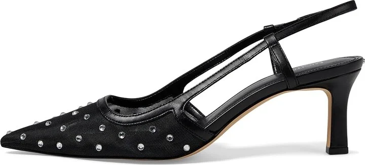 MICHAEL Michael Kors Alora Mid Sling High Women's Heels Black1 : 7.5 M, Synthetic - Image 5