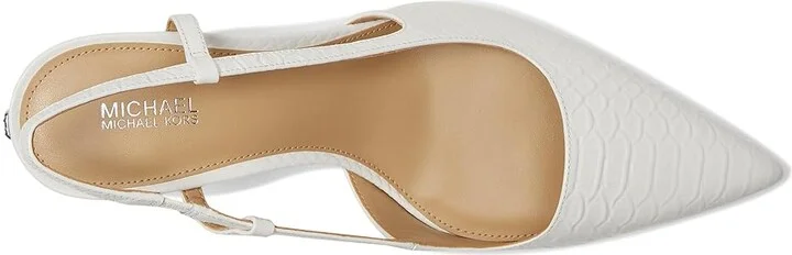 MICHAEL Michael Kors Alora Mid Sling High Women's Heels Optic White 1 : 8.5 M, Synthetic - Image 2