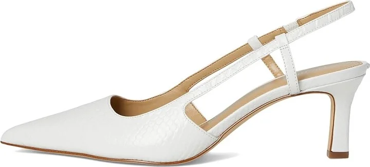 MICHAEL Michael Kors Alora Mid Sling High Women's Heels Optic White 1 : 8.5 M, Synthetic - Image 6