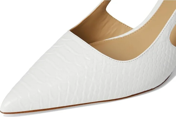 MICHAEL Michael Kors Alora Mid Sling High Women's Heels Optic White 1 : 8.5 M, Synthetic - Image 7