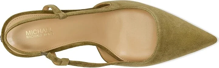 MICHAEL Michael Kors Alora Mid Sling High Women's Heels Safari Green : 10 M, Synthetic - Image 2