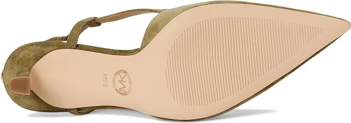 MICHAEL Michael Kors Alora Mid Sling High Women's Heels Safari Green : 10 M, Synthetic - Image 3