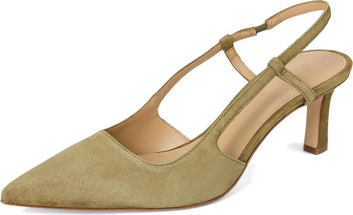 MICHAEL Michael Kors Alora Mid Sling High Women's Heels Safari Green : 10 M, Synthetic - Image 5