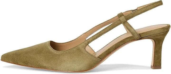 MICHAEL Michael Kors Alora Mid Sling High Women's Heels Safari Green : 10 M, Synthetic - Image 6