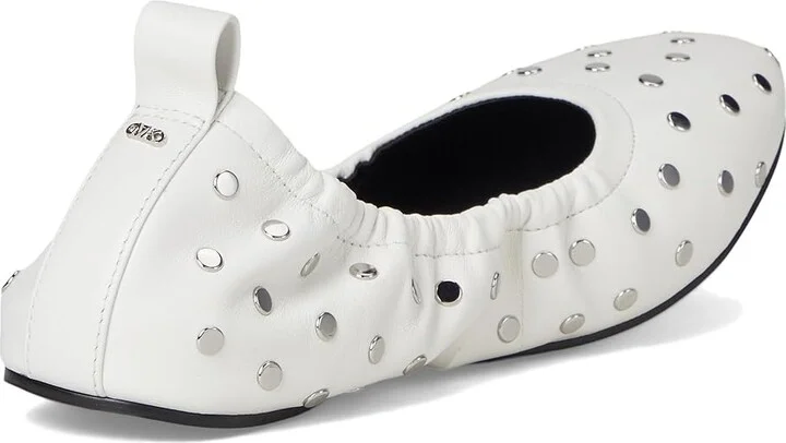 MICHAEL Michael Kors Amy Ballet Women's Shoes Optic White : 8.5 M, Leather/Rubber - Image 4