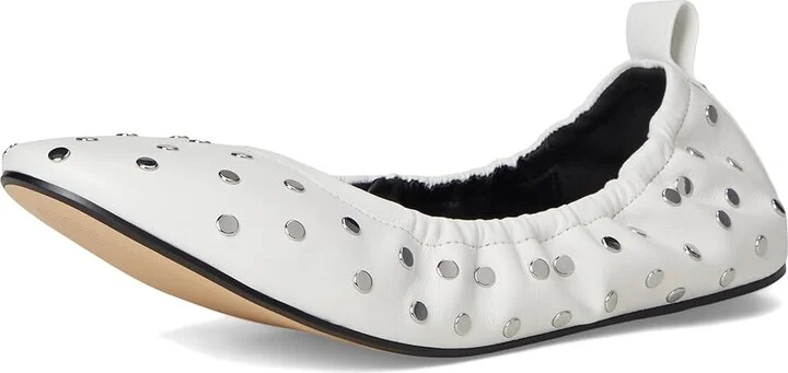 MICHAEL Michael Kors Amy Ballet Women's Shoes Optic White : 8.5 M, Leather/Rubber - Image 5