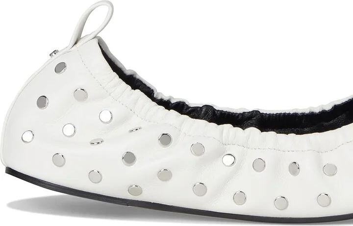 MICHAEL Michael Kors Amy Ballet Women's Shoes Optic White : 8.5 M, Leather/Rubber - Image 7