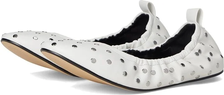 MICHAEL Michael Kors Amy Ballet Women's Shoes Optic White : 8.5 M, Leather/Rubber
