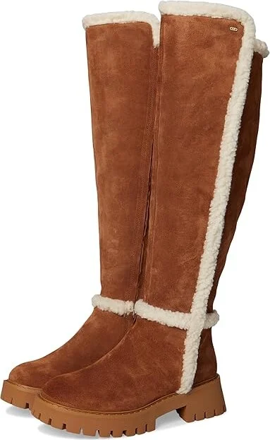 MICHAEL Michael Kors Asher Boots Women's Boots Luggage : 5.5 M, Leather
