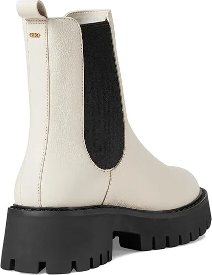 MICHAEL Michael Kors Asher Flat Bootie Women's Boots Light Cream : 7 M, Leather - Image 4