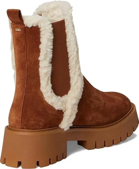 MICHAEL Michael Kors Asher Flat Bootie Women's Boots Luggage : 10 M, Leather - Image 4