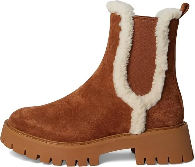 MICHAEL Michael Kors Asher Flat Bootie Women's Boots Luggage : 10 M, Leather - Image 6