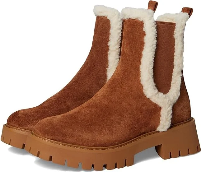 MICHAEL Michael Kors Asher Flat Bootie Women's Boots Luggage : 10 M, Leather