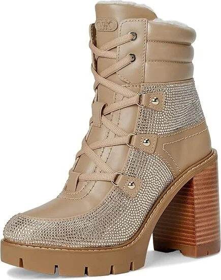 MICHAEL Michael Kors Asher Heeled Bootie Women's Boots Camel : 10 M - Image 5