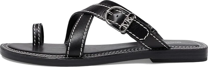 MICHAEL Michael Kors Ashton Flat Thong Women's Sandals Black : 7 M, Leather/Rubber - Image 5