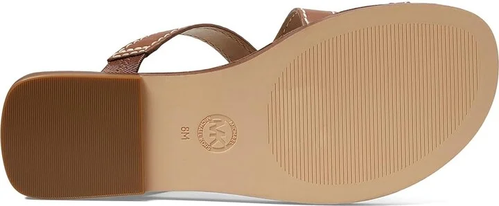 MICHAEL Michael Kors Ashton Flat Thong Women's Sandals Luggage : 7 M, Leather/Rubber - Image 3