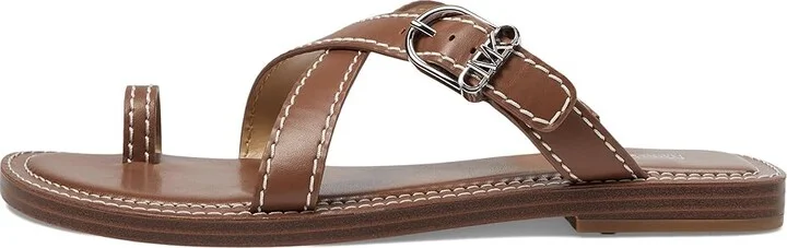 MICHAEL Michael Kors Ashton Flat Thong Women's Sandals Luggage : 7 M, Leather/Rubber - Image 5