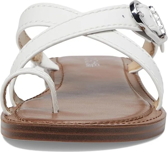 MICHAEL Michael Kors Ashton Flat Thong Women's Sandals Optic White : 7 M, Leather/Rubber - Image 2