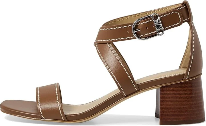 MICHAEL Michael Kors Ashton Mid Sandal Women's Sandals Luggage : 8 M, Leather - Image 5