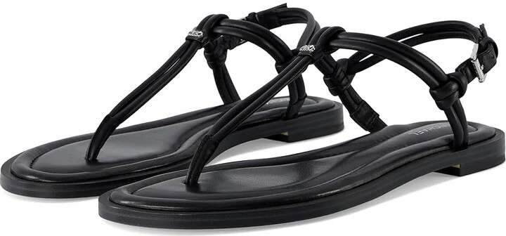 MICHAEL Michael Kors Astra Thong Women's Sandals Black : 9 M, Leather