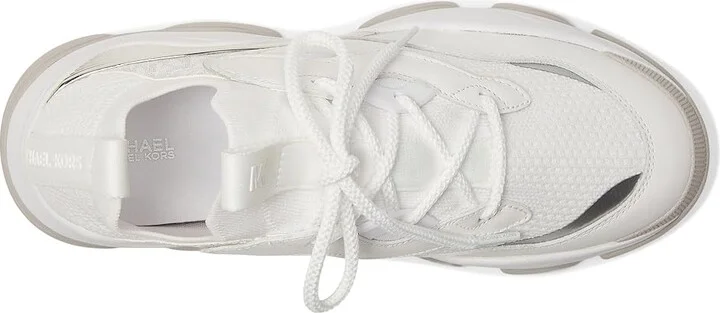 MICHAEL Michael Kors Atlas Knit Trainer Women's Shoes Bright White : 7.5 M - Image 2