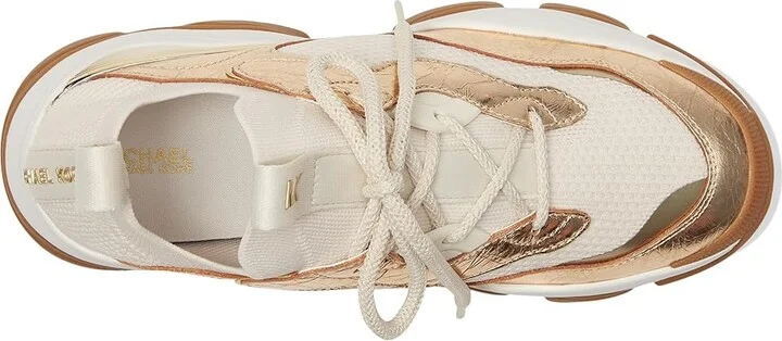 MICHAEL Michael Kors Atlas Knit Trainer Women's Shoes Pale Gold : 9.5 M - Image 2