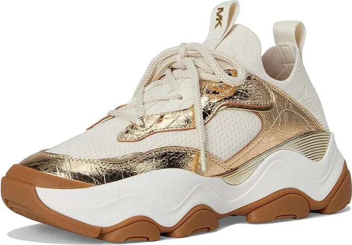 MICHAEL Michael Kors Atlas Knit Trainer Women's Shoes Pale Gold : 9.5 M - Image 5