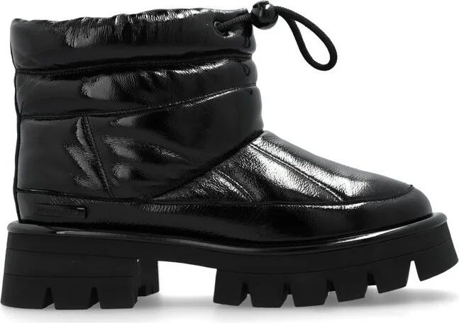 Michael Michael Kors Barton Crackled Patent Leather Boots