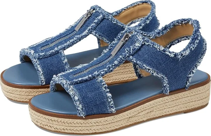 MICHAEL Michael Kors Berkley Espadrille Women's Sandals Denim : 7.5 M, Leather