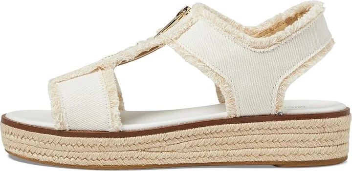 MICHAEL Michael Kors Berkley Espadrille Women's Sandals Optic White : 9 M, Leather - Image 5