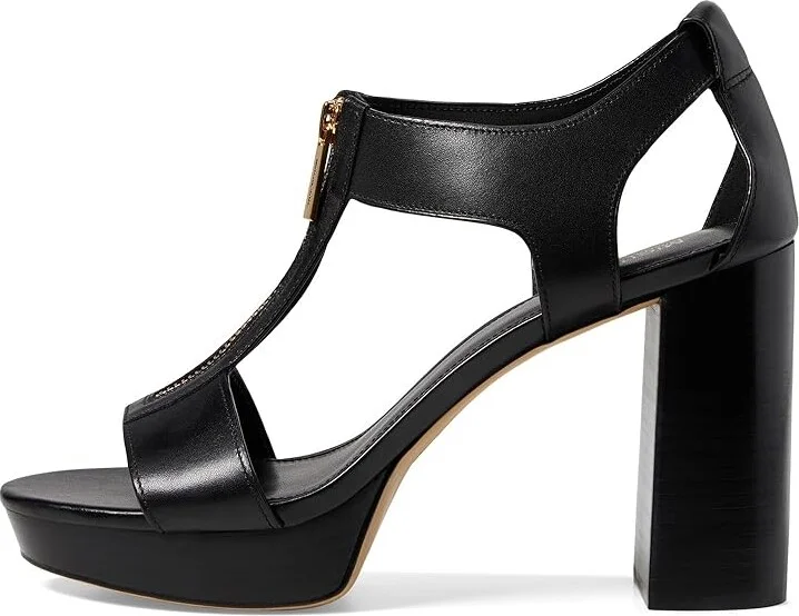 MICHAEL Michael Kors Berkley Mid Sandal Women's Sandals Black : 5.5 M, Leather - Image 5