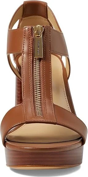MICHAEL Michael Kors Berkley Mid Sandal Women's Sandals Luggage : 8 M, Leather - Image 2