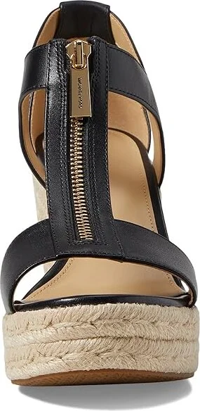 MICHAEL Michael Kors Berkley Mid Wedge Women's Shoes Black : 9.5 M, Synthetic - Image 2