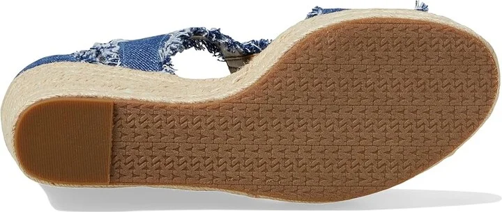 MICHAEL Michael Kors Berkley Mid Wedge Women's Shoes Denim : 5.5 M, Synthetic - Image 3
