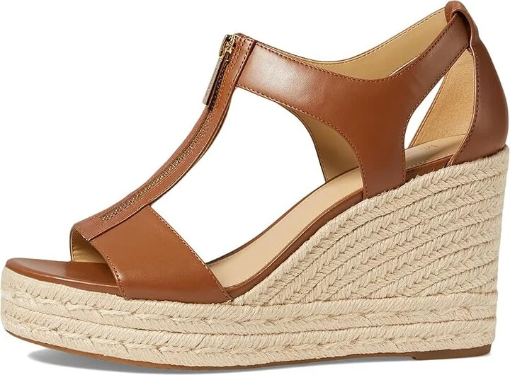 MICHAEL Michael Kors Berkley Mid Wedge Women's Shoes Luggage : 5.5 M, Synthetic - Image 5