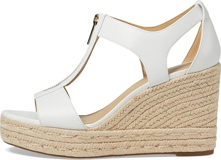 MICHAEL Michael Kors Berkley Mid Wedge Women's Shoes Optic White 1 : 6.5 M, Synthetic - Image 5