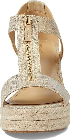 MICHAEL Michael Kors Berkley Mid Wedge Women's Shoes Pale Gold 1 : 9 M, Synthetic - Image 2