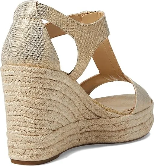 MICHAEL Michael Kors Berkley Mid Wedge Women's Shoes Pale Gold 1 : 9 M, Synthetic - Image 4