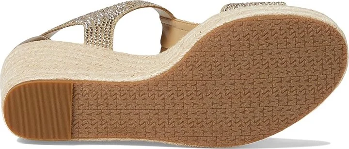 MICHAEL Michael Kors Berkley Mid Wedge Women's Shoes Pale Gold : 10 M, Synthetic - Image 3