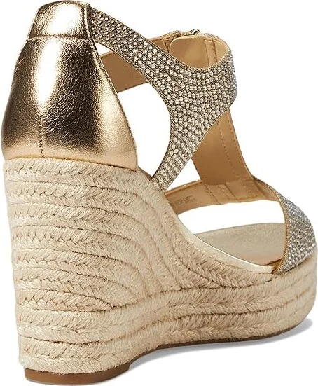 MICHAEL Michael Kors Berkley Mid Wedge Women's Shoes Pale Gold : 10 M, Synthetic - Image 4