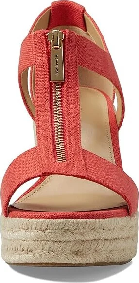 MICHAEL Michael Kors Berkley Mid Wedge Women's Shoes Spiced Coral : 10 M, Synthetic - Image 2