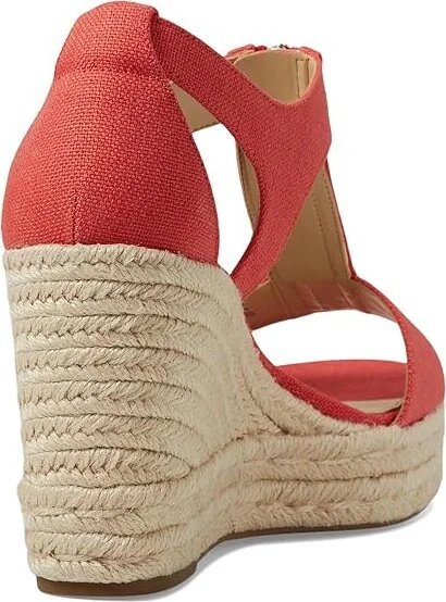 MICHAEL Michael Kors Berkley Mid Wedge Women's Shoes Spiced Coral : 10 M, Synthetic - Image 4