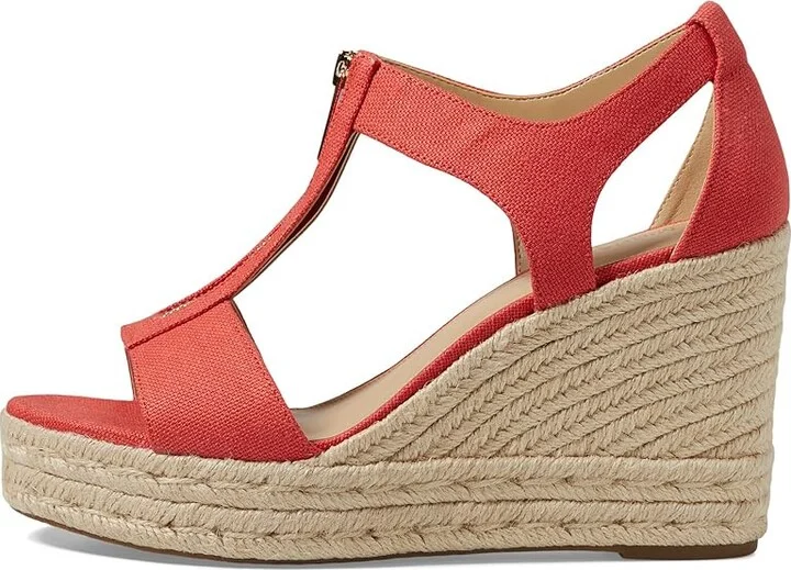 MICHAEL Michael Kors Berkley Mid Wedge Women's Shoes Spiced Coral : 10 M, Synthetic - Image 5