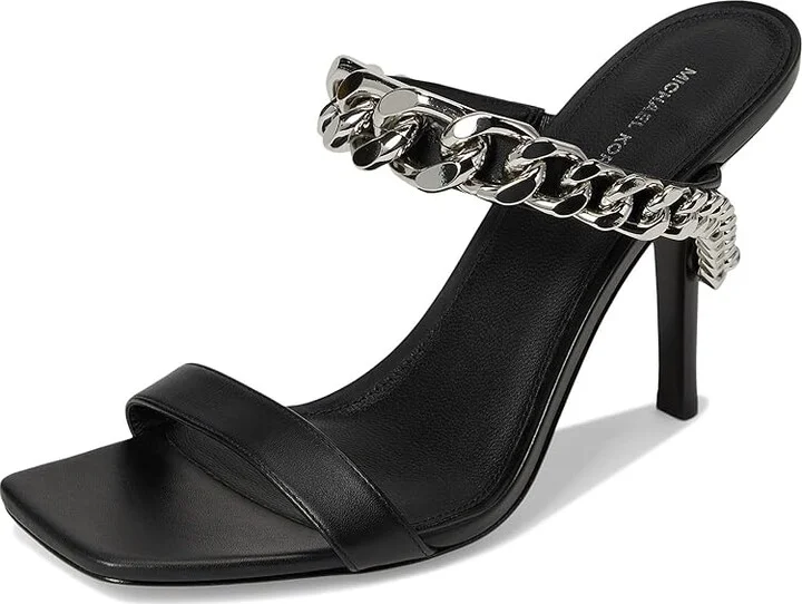 MICHAEL Michael Kors Bianca High Sandal Women's Sandals Black : 7 M, Leather - Image 5