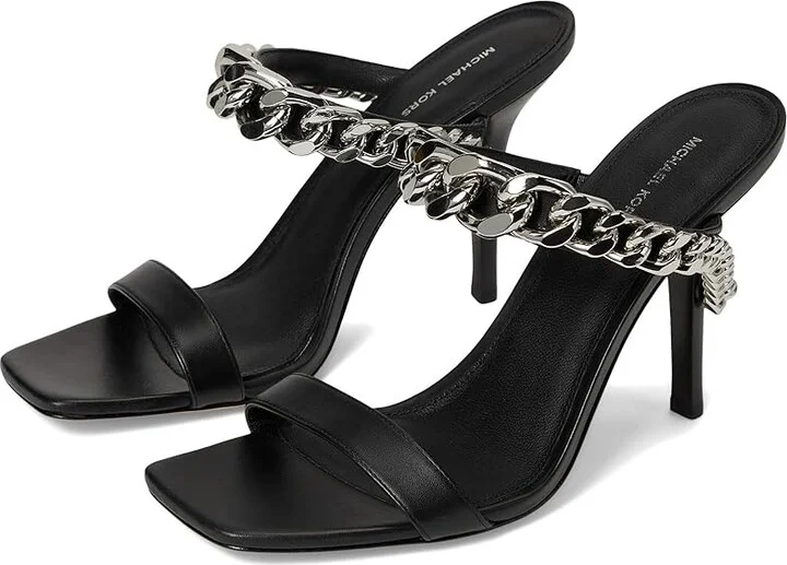 MICHAEL Michael Kors Bianca High Sandal Women's Sandals Black : 7 M, Leather