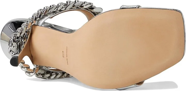 MICHAEL Michael Kors Bianca High Sandal Women's Sandals Silver : 6.5 M, Leather - Image 3